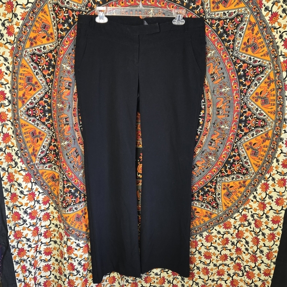 MixIt Stretch Black Straight Leg Flat Front Dress Pants Womens Petite 8P - Picture 1 of 16